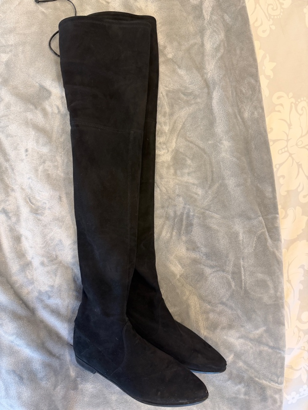 Stuart Weitzman Black Over-the-Knee Suede Boots